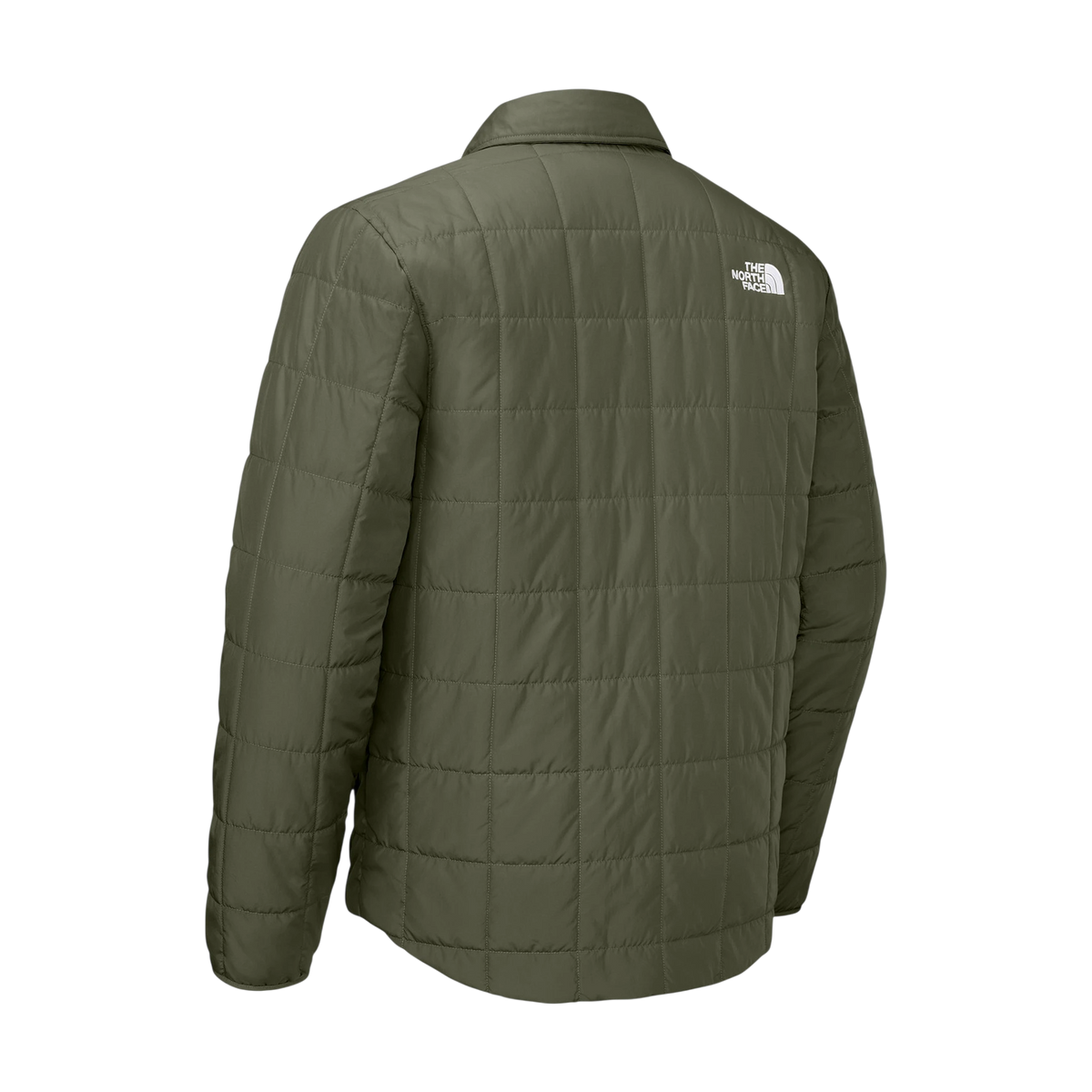 The North Face Iron Drift Quilted Shirt Jacket in New Taupe Green — custom branded by Motive