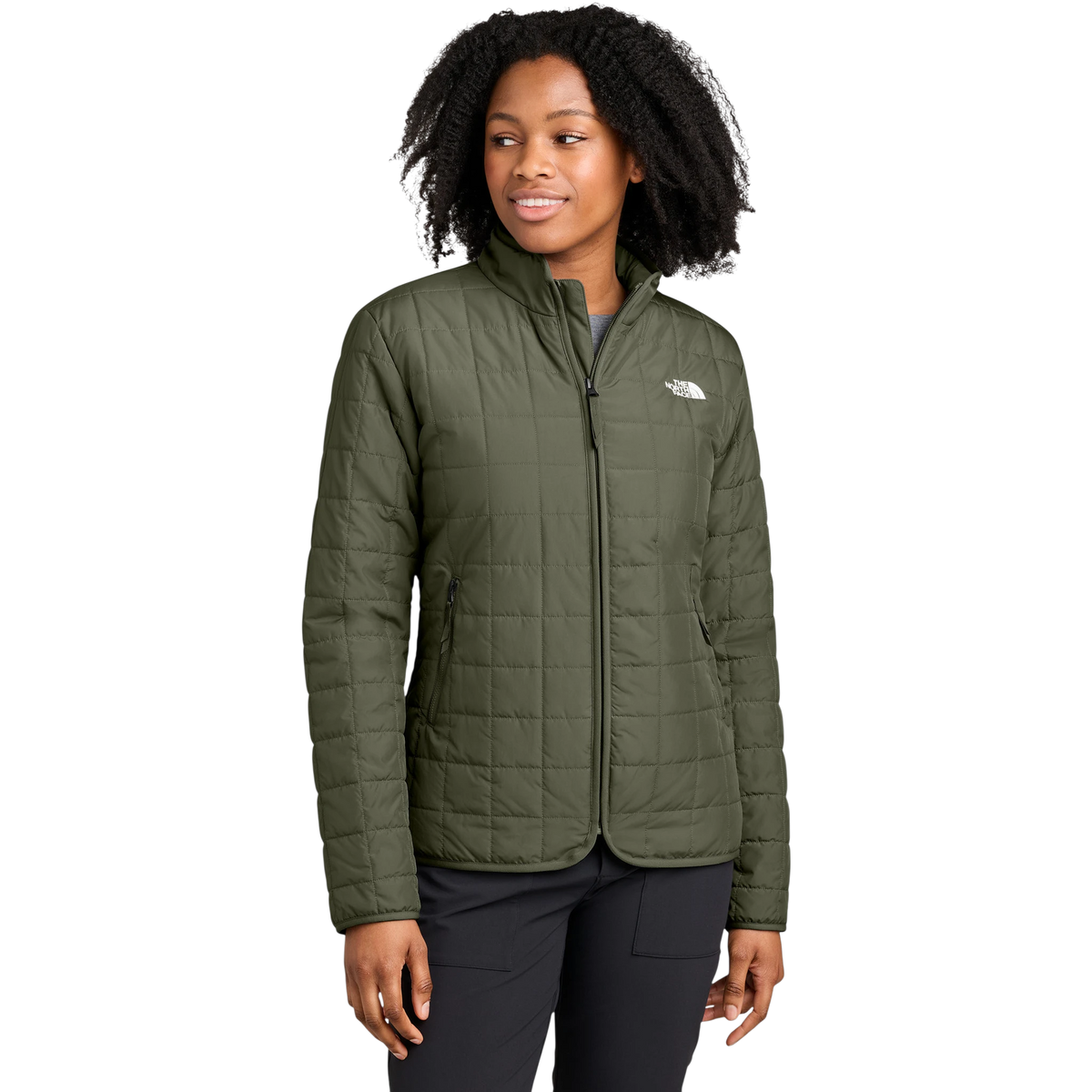 The North Face Women's Iron Drift Quilted Jacket in New Taupe Green — custom branded by Motive