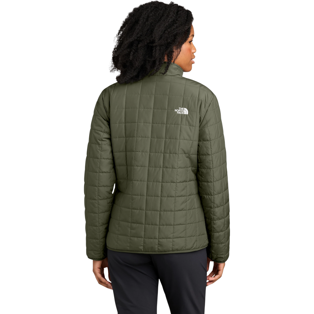 The North Face Women's Iron Drift Quilted Jacket in New Taupe Green — custom branded by Motive