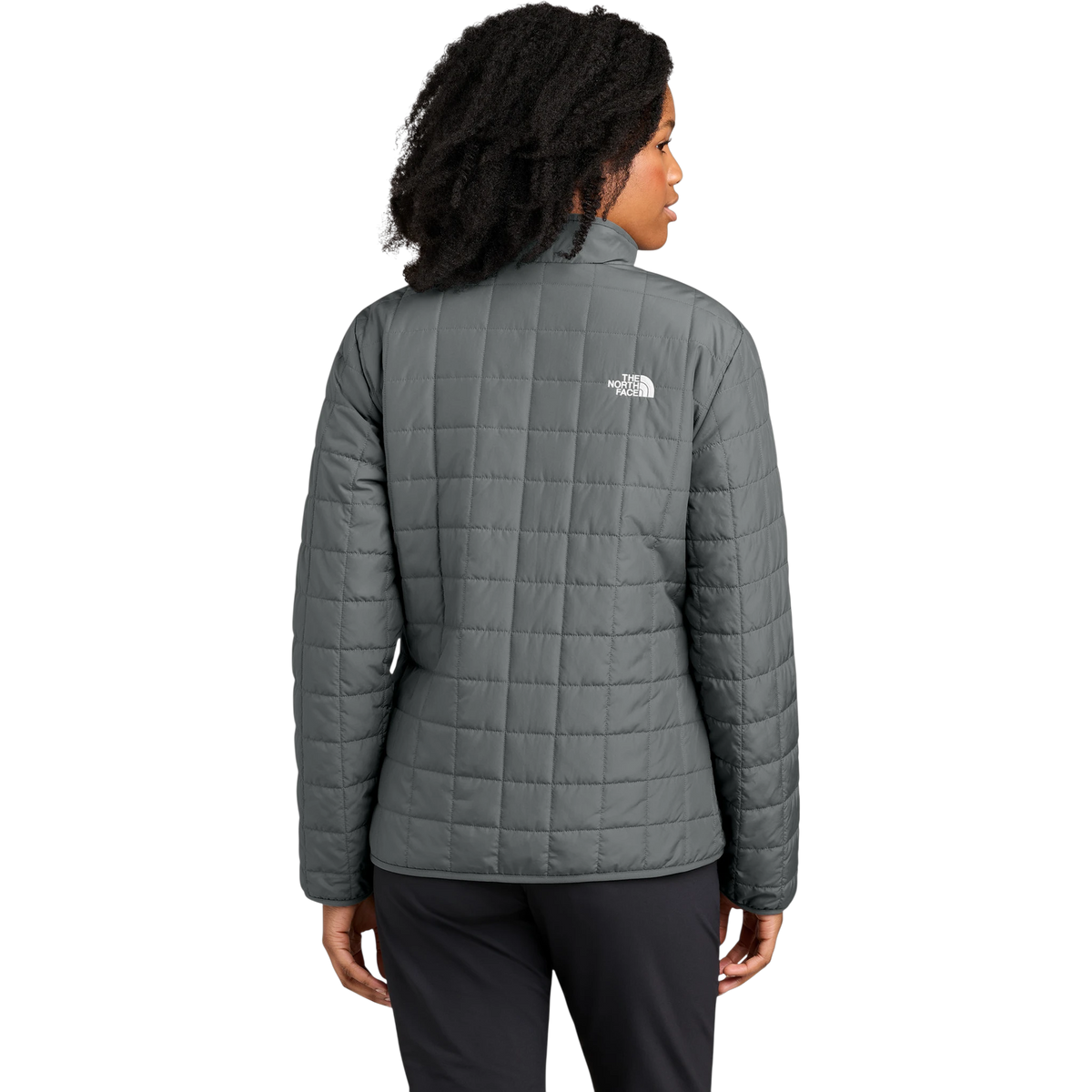 The North Face Women's Iron Drift Quilted Jacket in Smoked Pearl Grey — custom branded by Motive