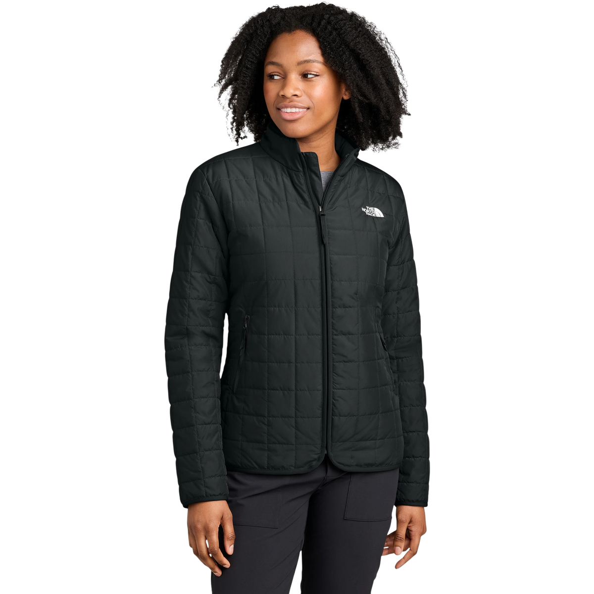 The North Face Women's Iron Drift Quilted Jacket in TNF Black — custom branded by Motive