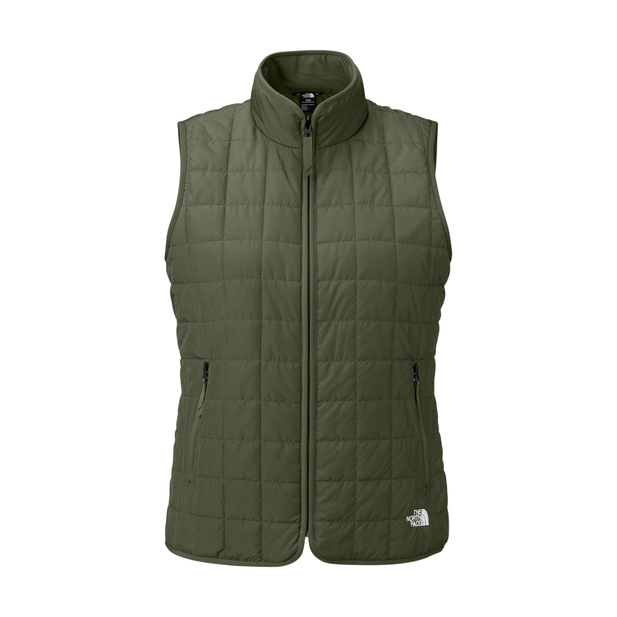 The North Face Women's Iron Drift Quilted Vest in New Taupe Green — custom branded by Motive