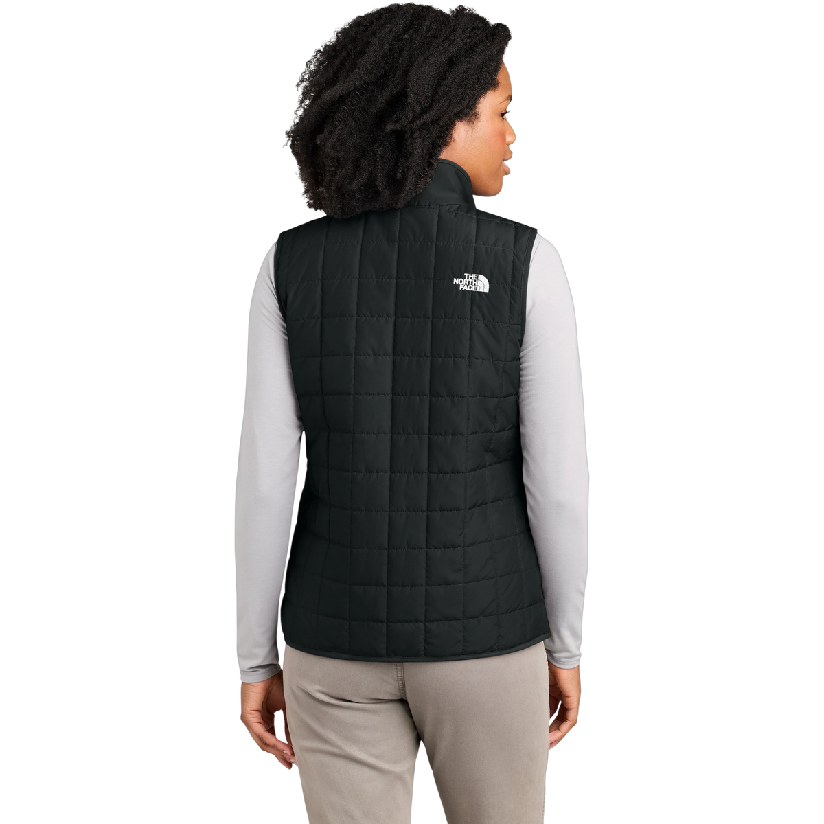 The North Face Women's Iron Drift Quilted Vest in TNF Black — custom branded by Motive