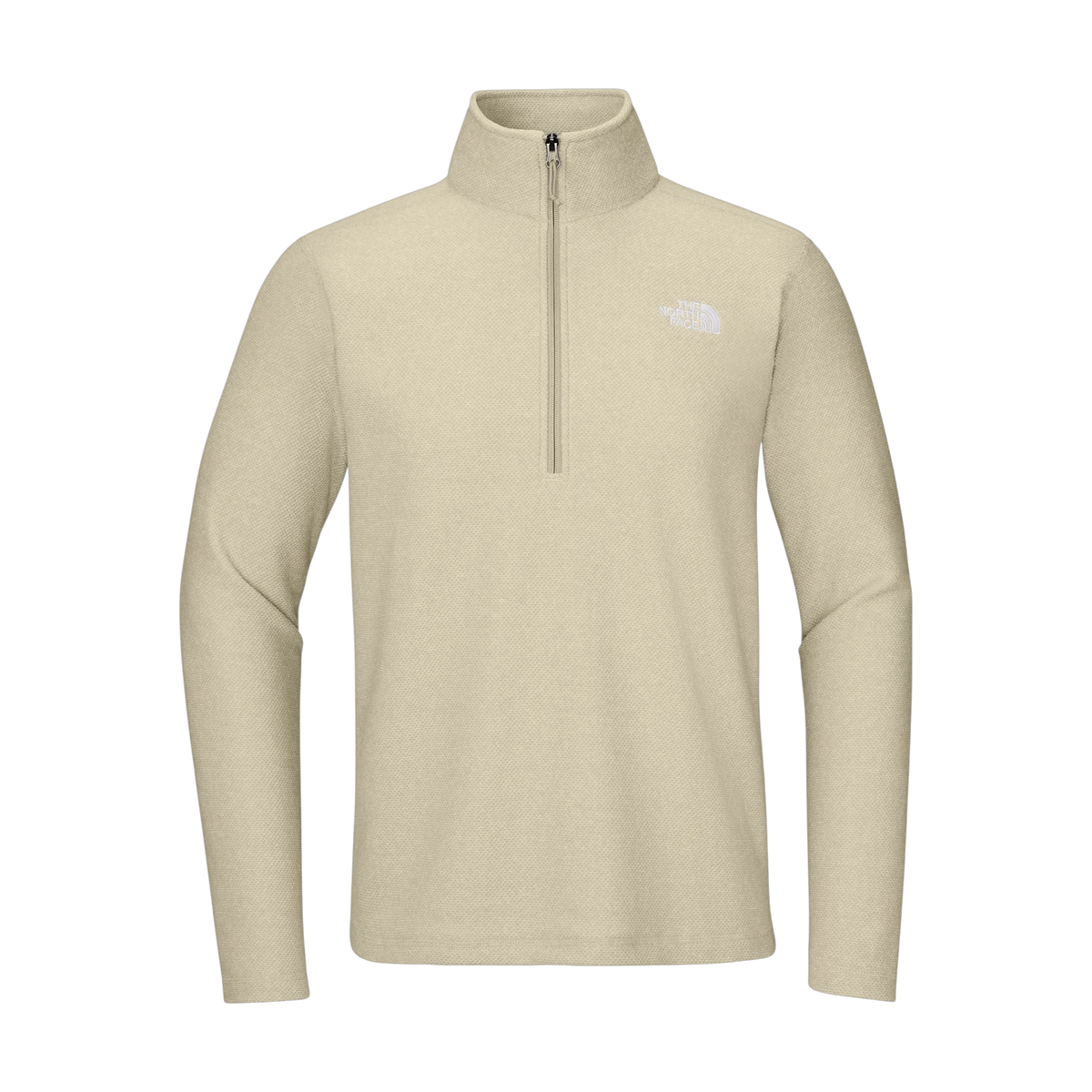 The North Face Textured Pine Grove 1/2-Zip in Gravel Heather — custom branded by Motive