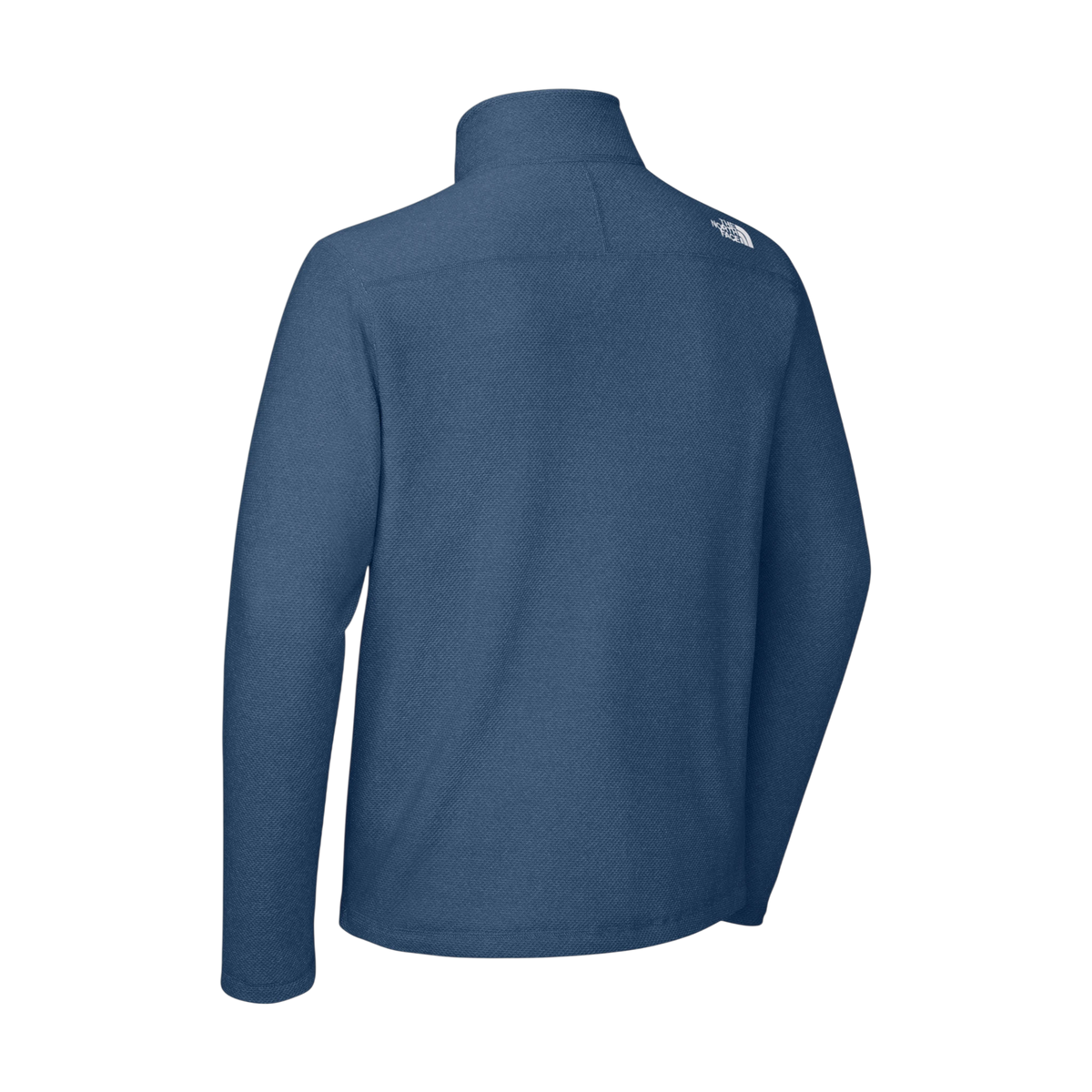 The North Face Textured Pine Grove 1/2-Zip in Shady Blue Heather — custom branded by Motive
