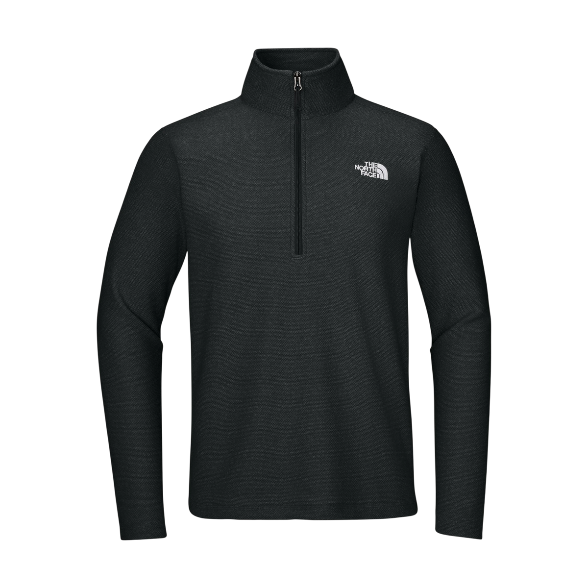 The North Face Textured Pine Grove 1/2-Zip in TNF Black Heather — custom branded by Motive