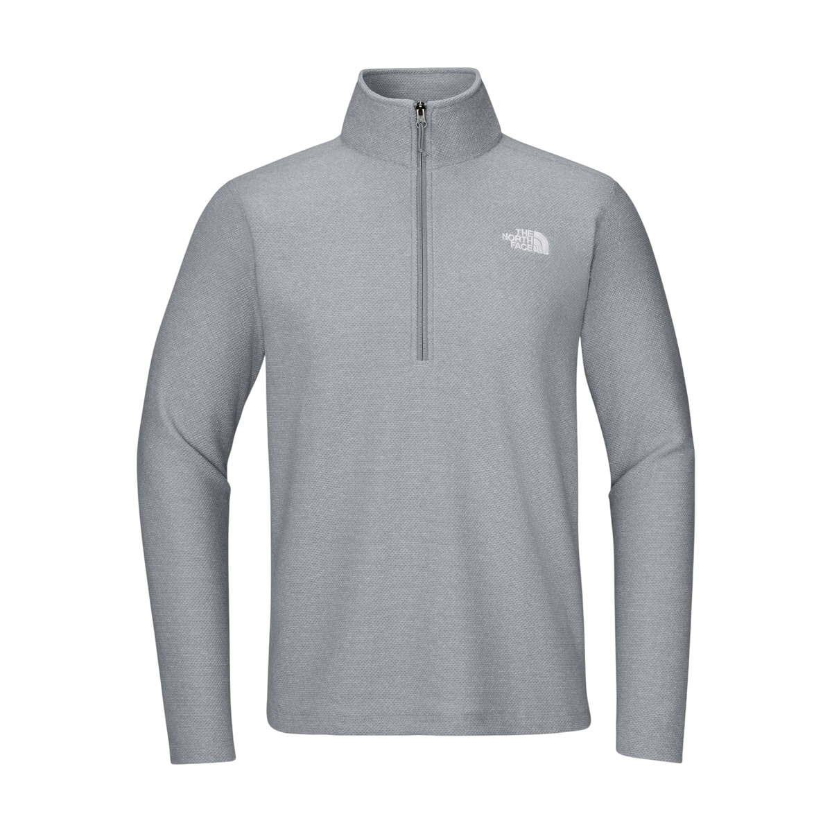 The North Face Textured Pine Grove 1/2-Zip in TNF Light Grey Heather — custom branded by Motive