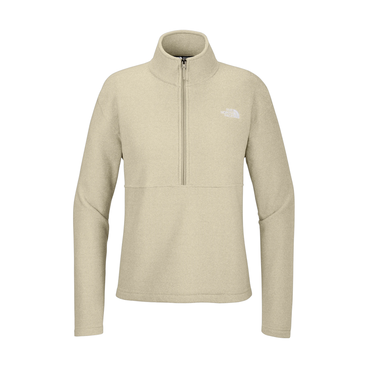 The North Face Women's Textured Pine Grove 1/2-Zip in Gravel Heather — custom branded by Motive
