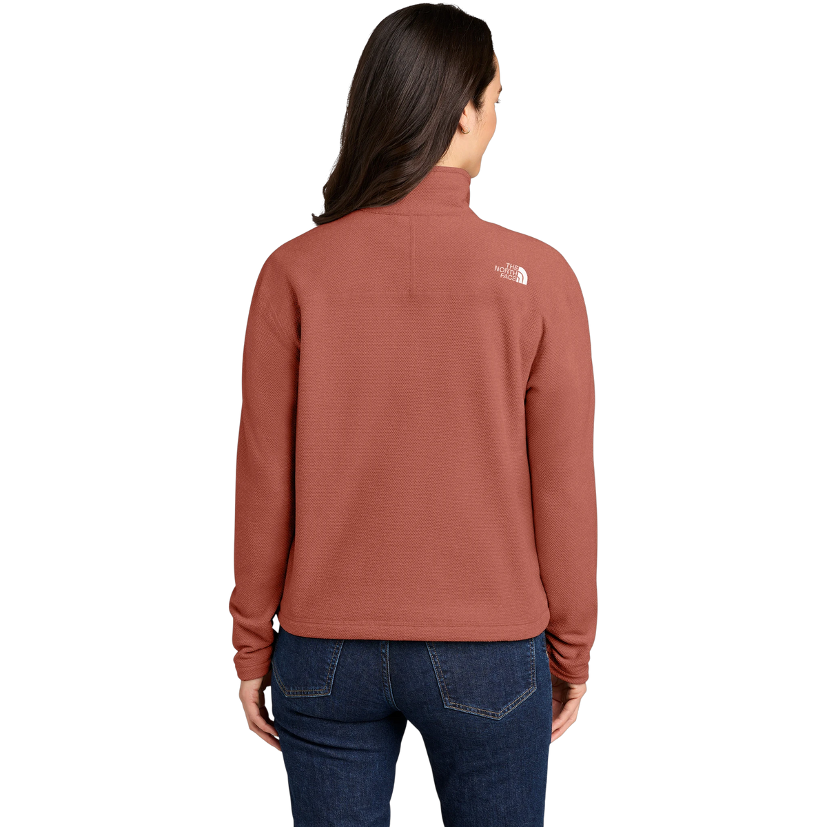 The North Face Women's Textured Pine Grove 1/2-Zip in Mars Dust Heather — custom branded by Motive