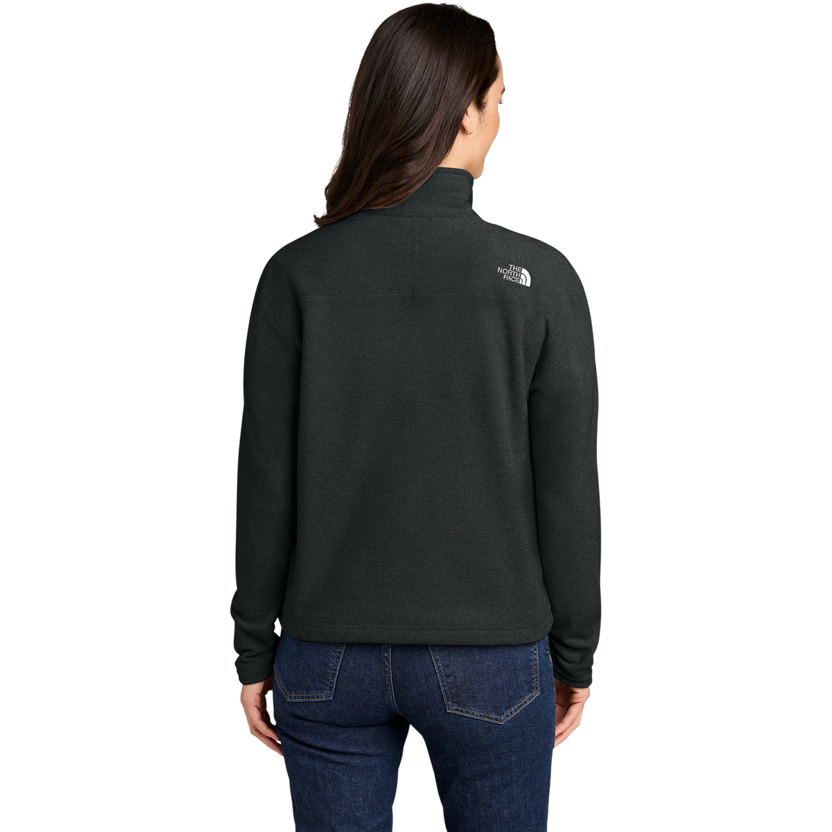 The North Face Women's Textured Pine Grove 1/2-Zip in TNF Black Heather