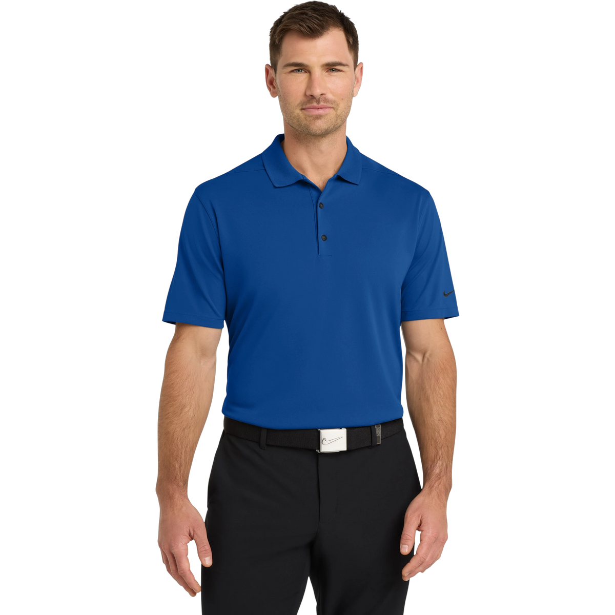 Nike Dri-FIT Micro Pique 2.0 Polo in Gym Blue — custom branded by Motive