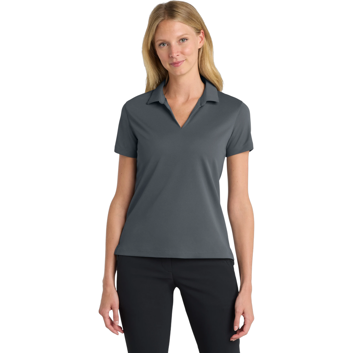 Nike Women's Dri-FIT Micro Pique 2.0 Polo in Anthracite — custom branded by Motive