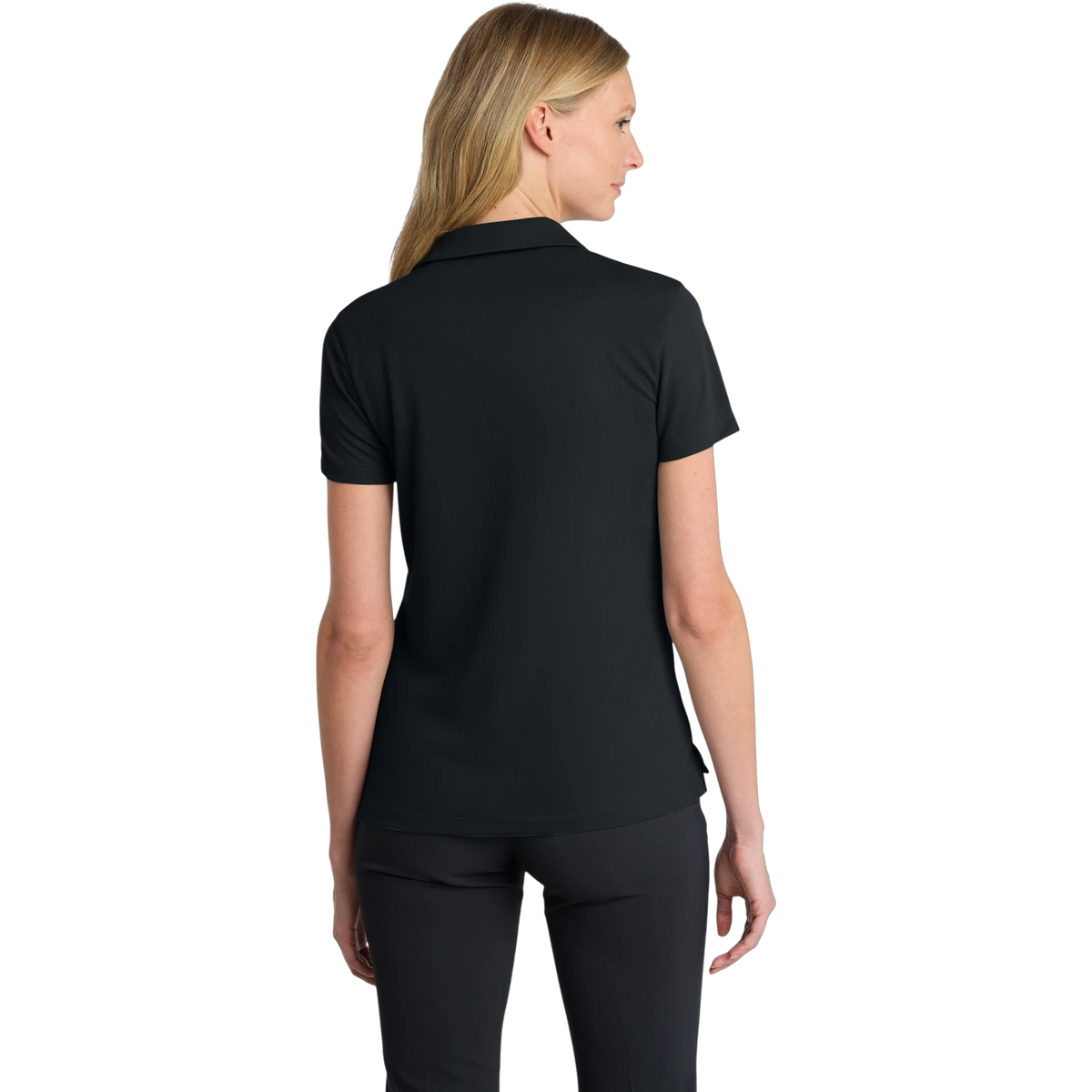Nike Women's Dri-FIT Micro Pique 2.0 Polo in Black — custom branded by Motive
