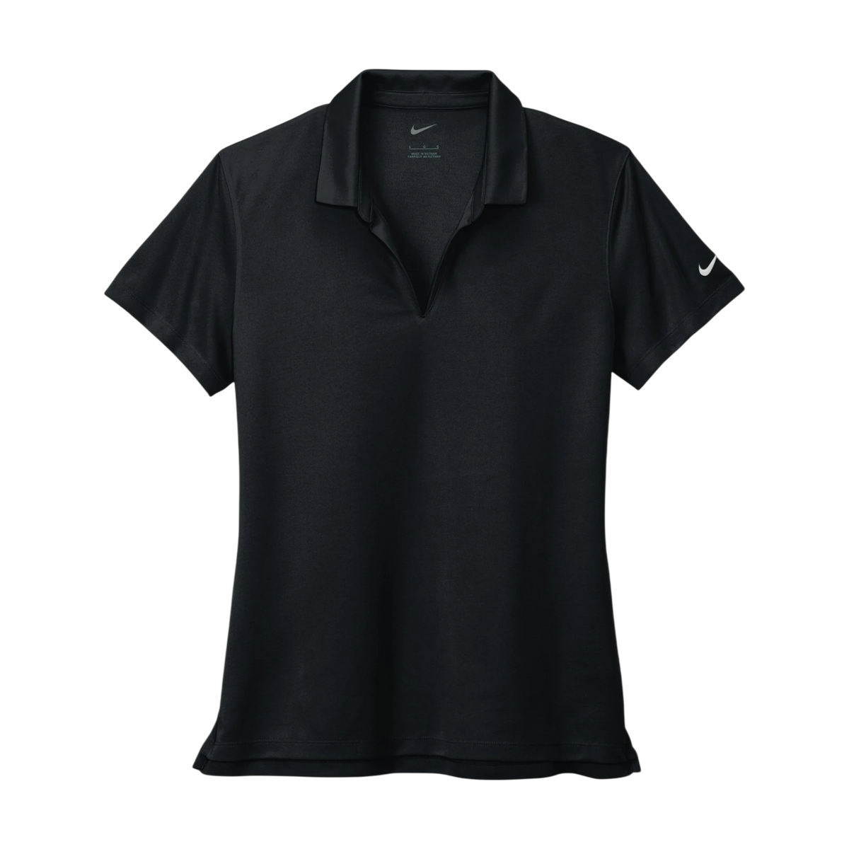 Nike Women's Dri-FIT Micro Pique 2.0 Polo in Black — custom branded by Motive