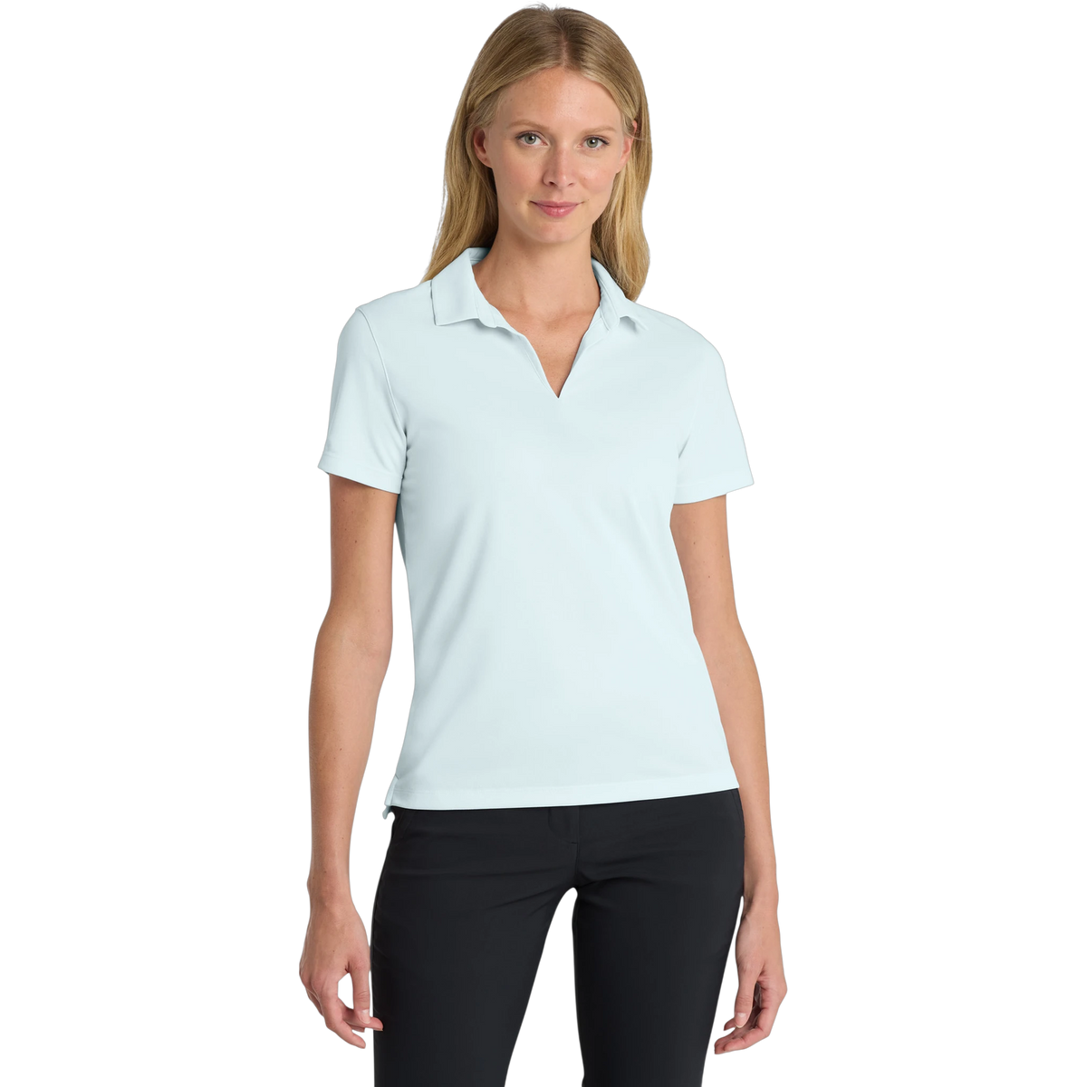 Nike Women's Dri-FIT Micro Pique 2.0 Polo in Blue Tint