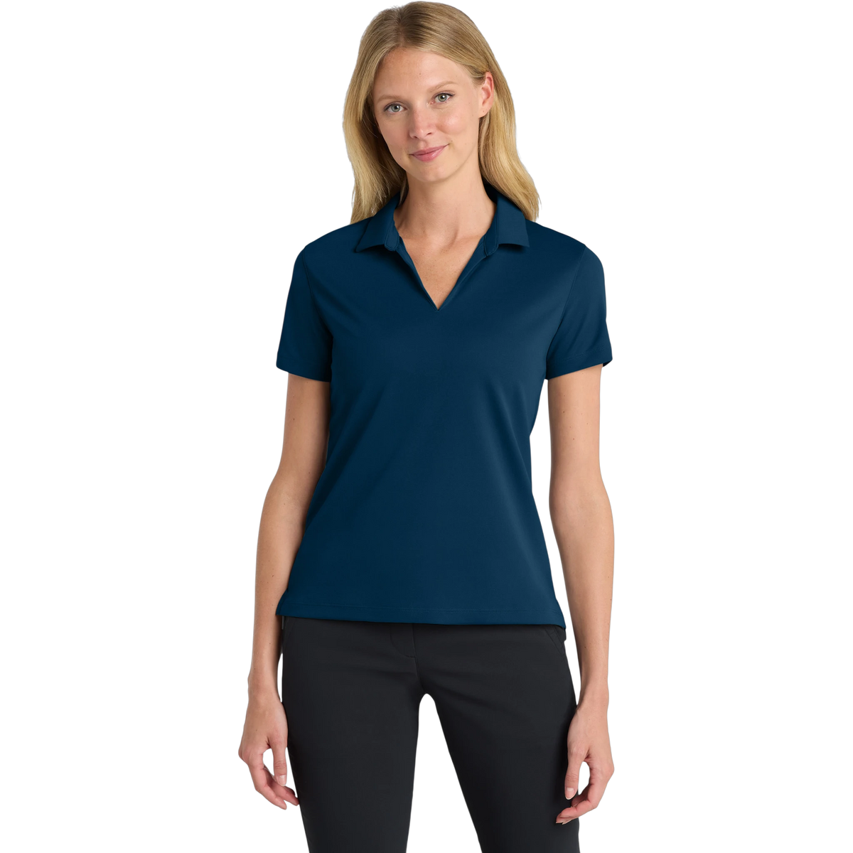 Nike Women's Dri-FIT Micro Pique 2.0 Polo in Navy — custom branded by Motive