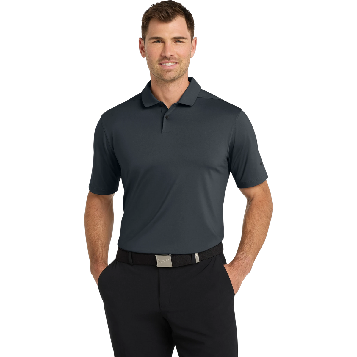 Nike Dri-FIT Vapor Polo in Anthracite — custom branded by Motive
