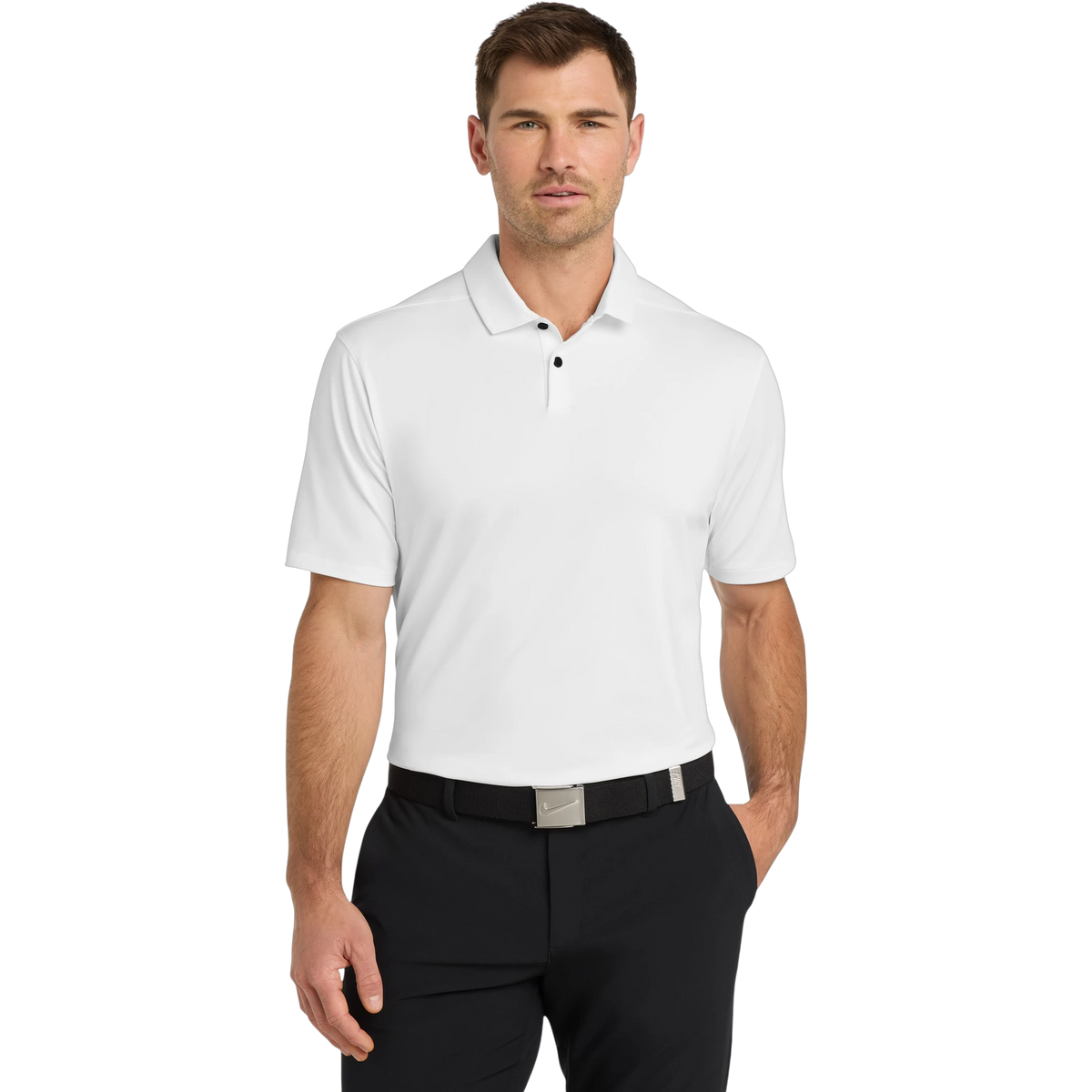 Nike Dri-FIT Vapor Polo in White — custom branded by Motive