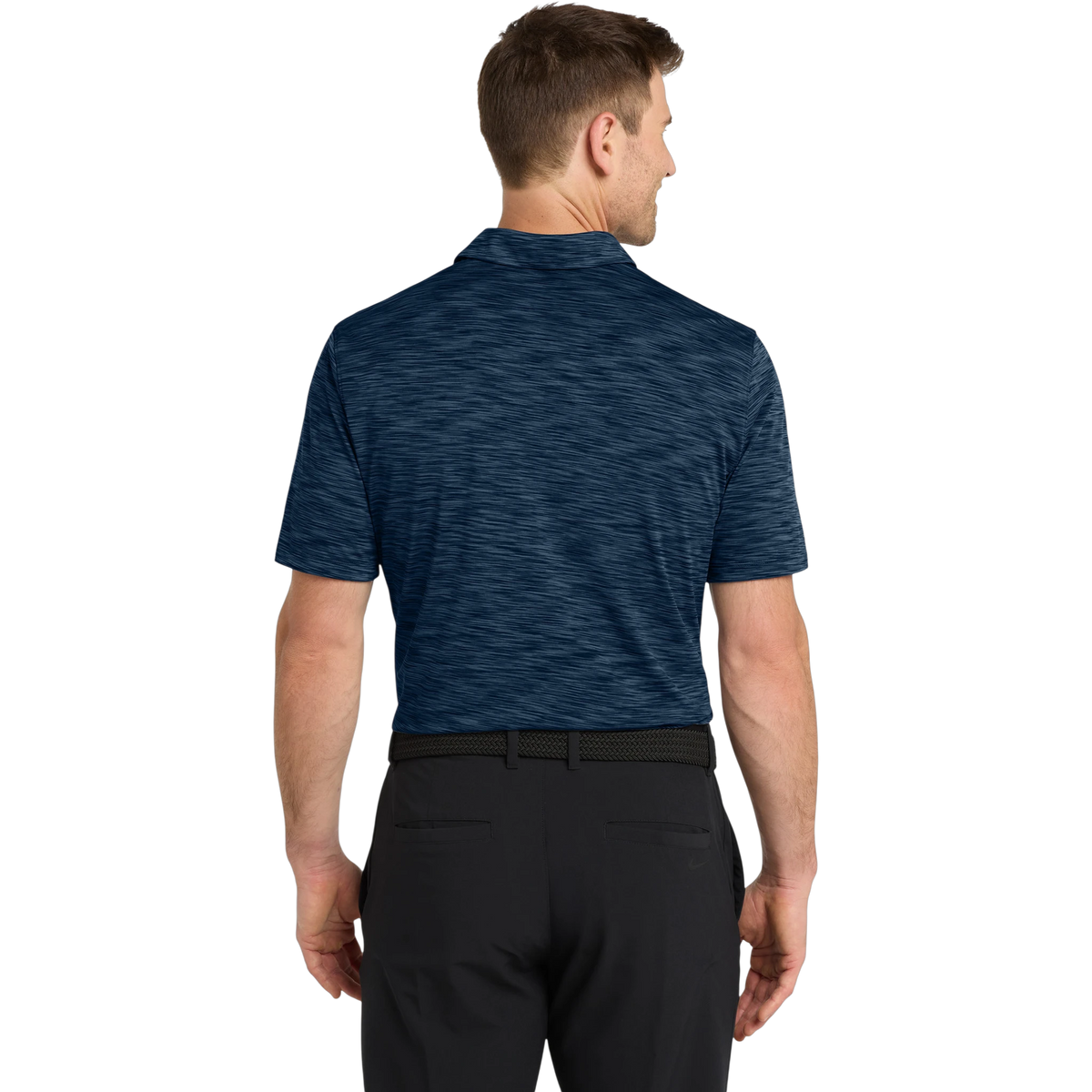 Nike Dri-FIT Vapor Space Dyed Polo in Navy — custom branded by Motive