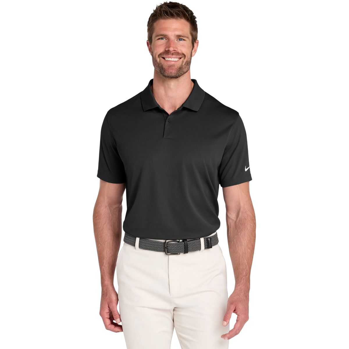 Nike Victory Solid Polo in Black — custom branded by Motive