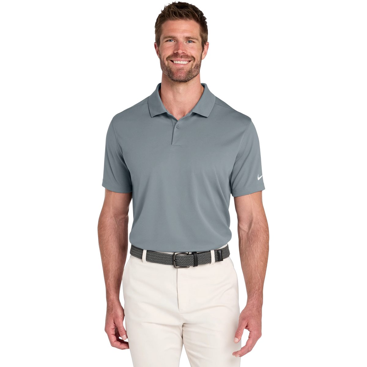 Nike Victory Solid Polo in Cool Grey — custom branded by Motive
