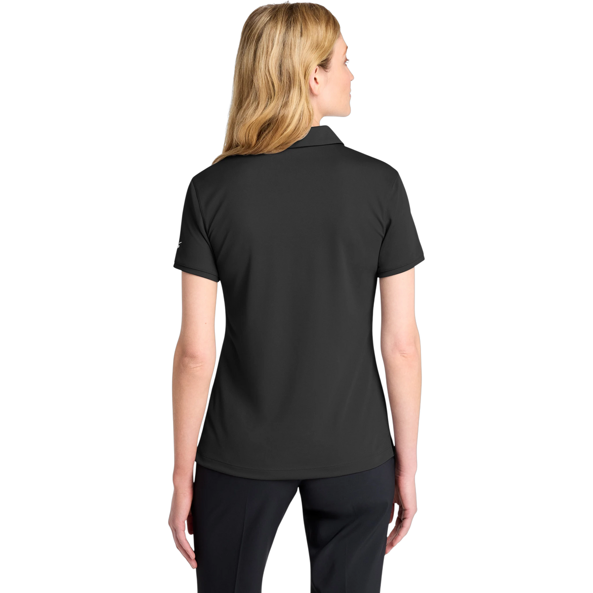 Nike Women's Victory Solid Polo in Black — custom branded by Motive