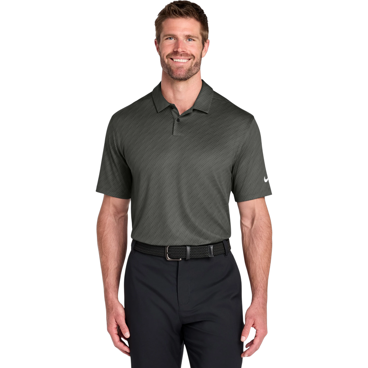 Nike Vapor Dash Polo in Anthracite — custom branded by Motive
