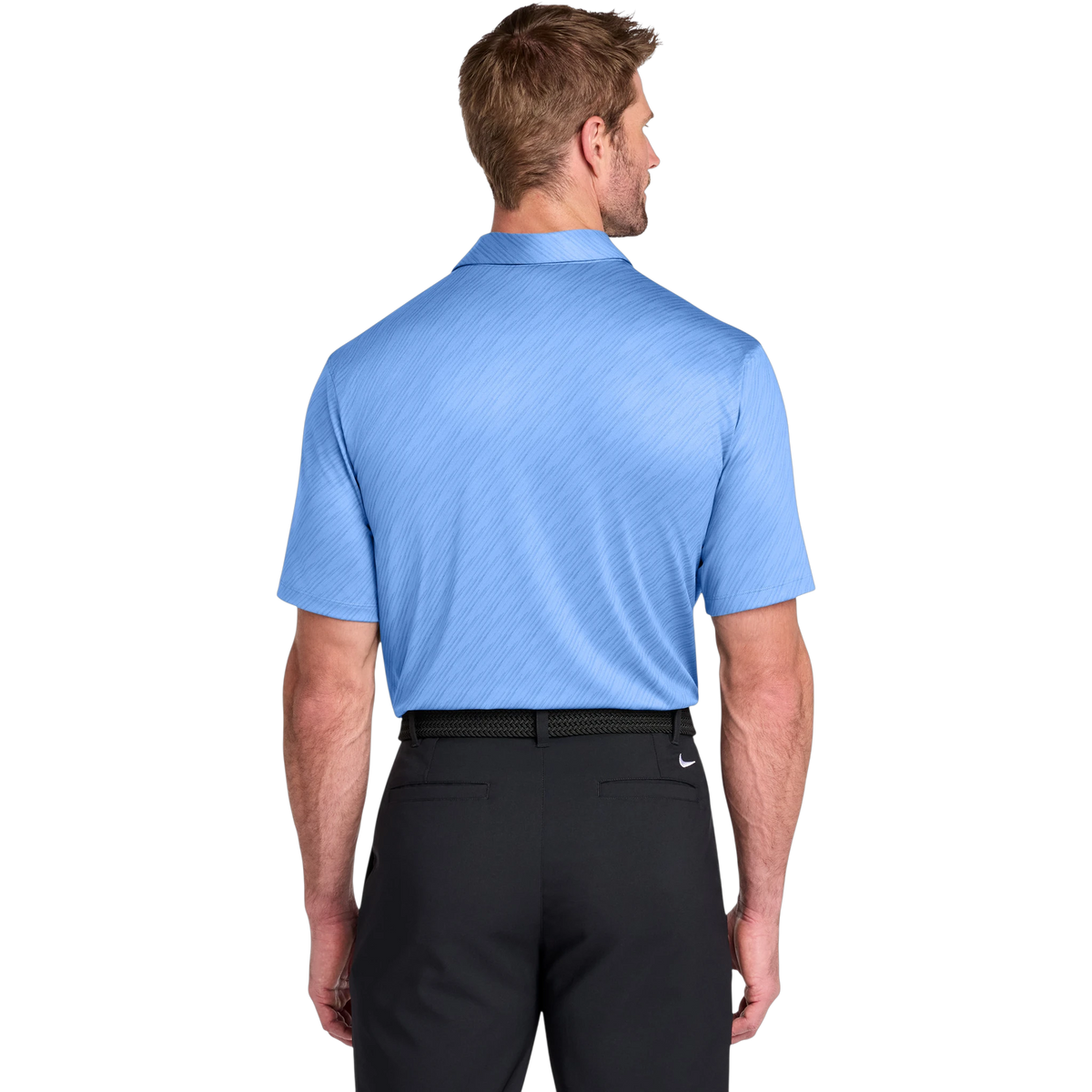 Nike Vapor Dash Polo in Valor Blue — custom branded by Motive