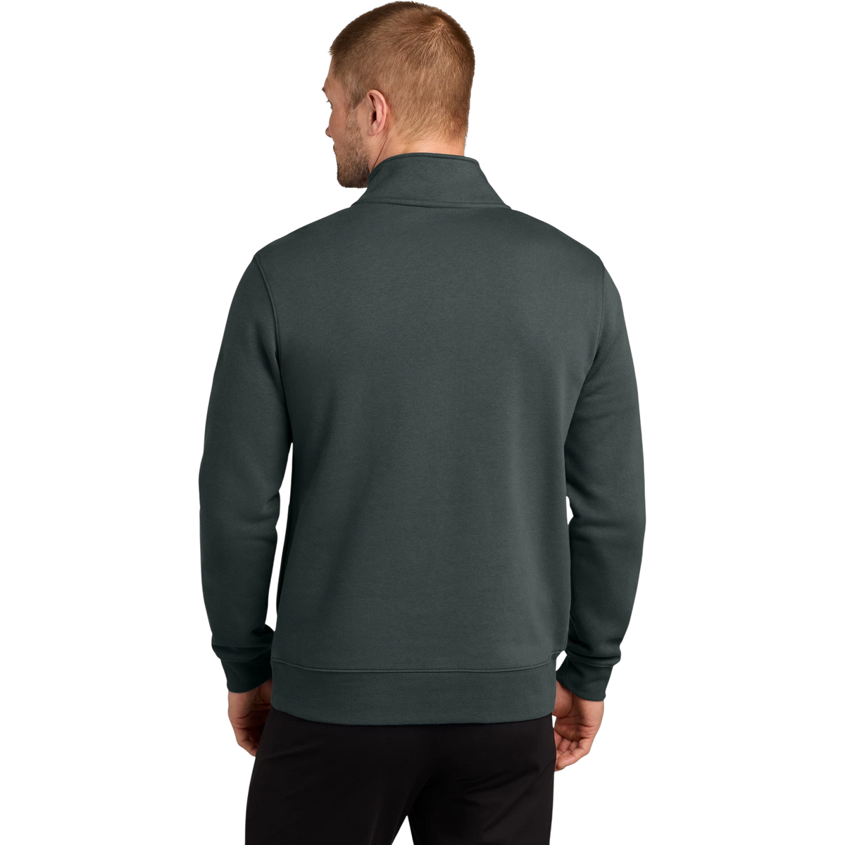 Nike Club Fleece Sleeve Swoosh 1/2-Zip in Anthracite — custom branded by Motive
