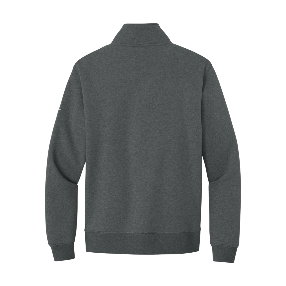 Nike Club Fleece Sleeve Swoosh 1/2-Zip in Charcoal Heather — custom branded by Motive