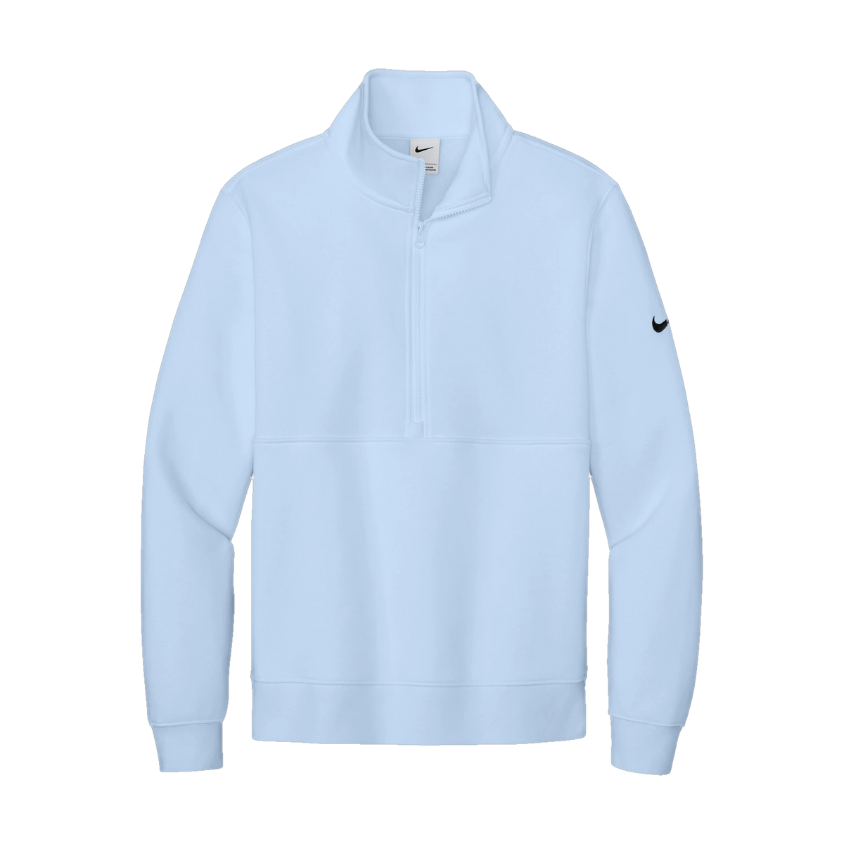 Nike Club Fleece Sleeve Swoosh 1/2-Zip in Hydrogen Blue — custom branded by Motive