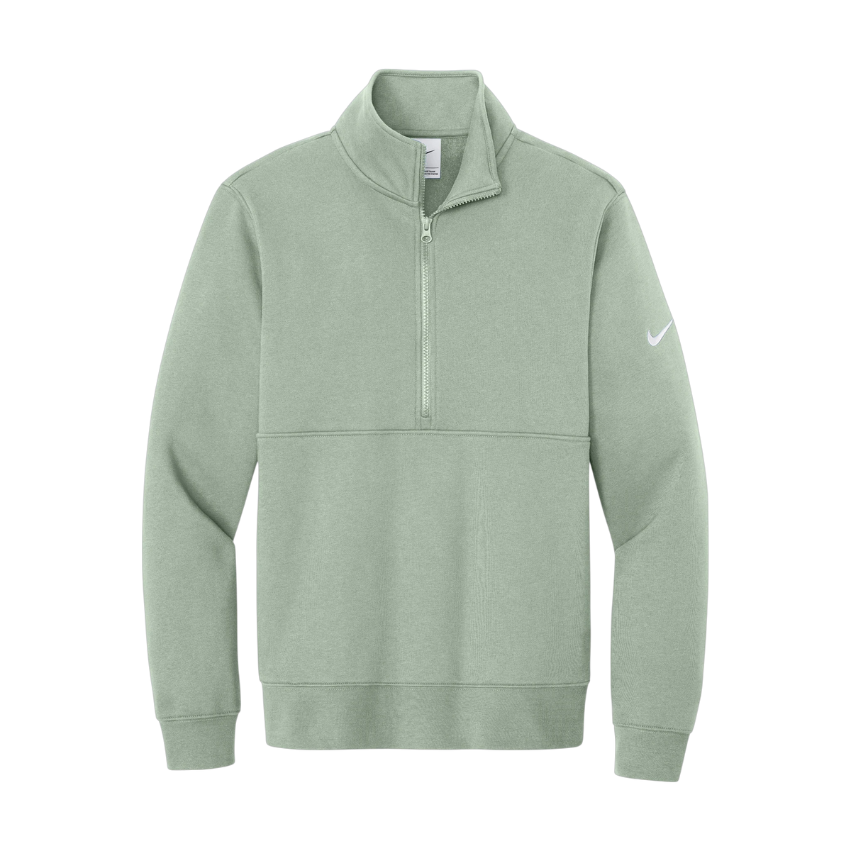 Nike Club Fleece Sleeve Swoosh 1/2-Zip in Jade Horizon — custom branded by Motive