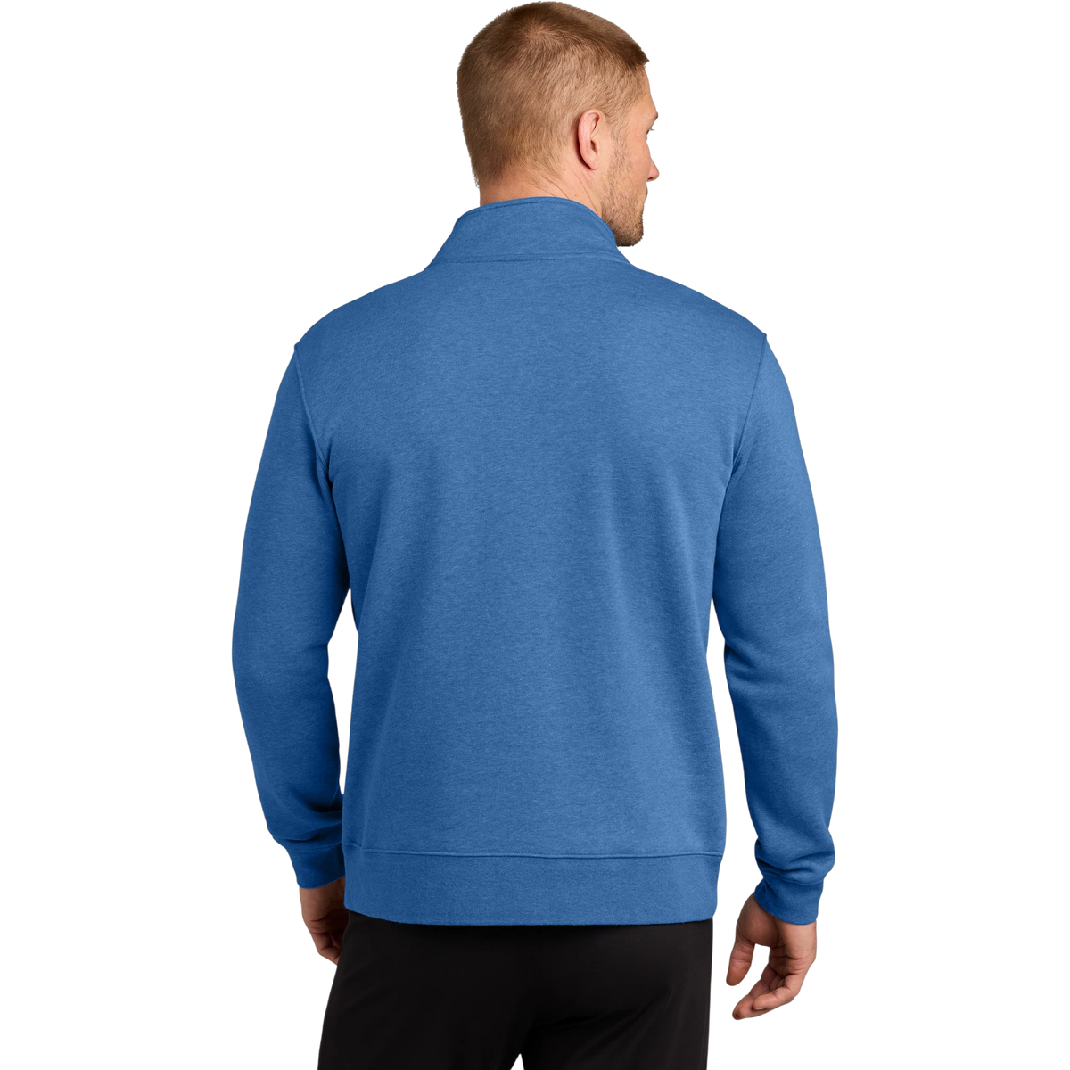 Nike Club Fleece Sleeve Swoosh 1/2-Zip in Light Game Royal Heather