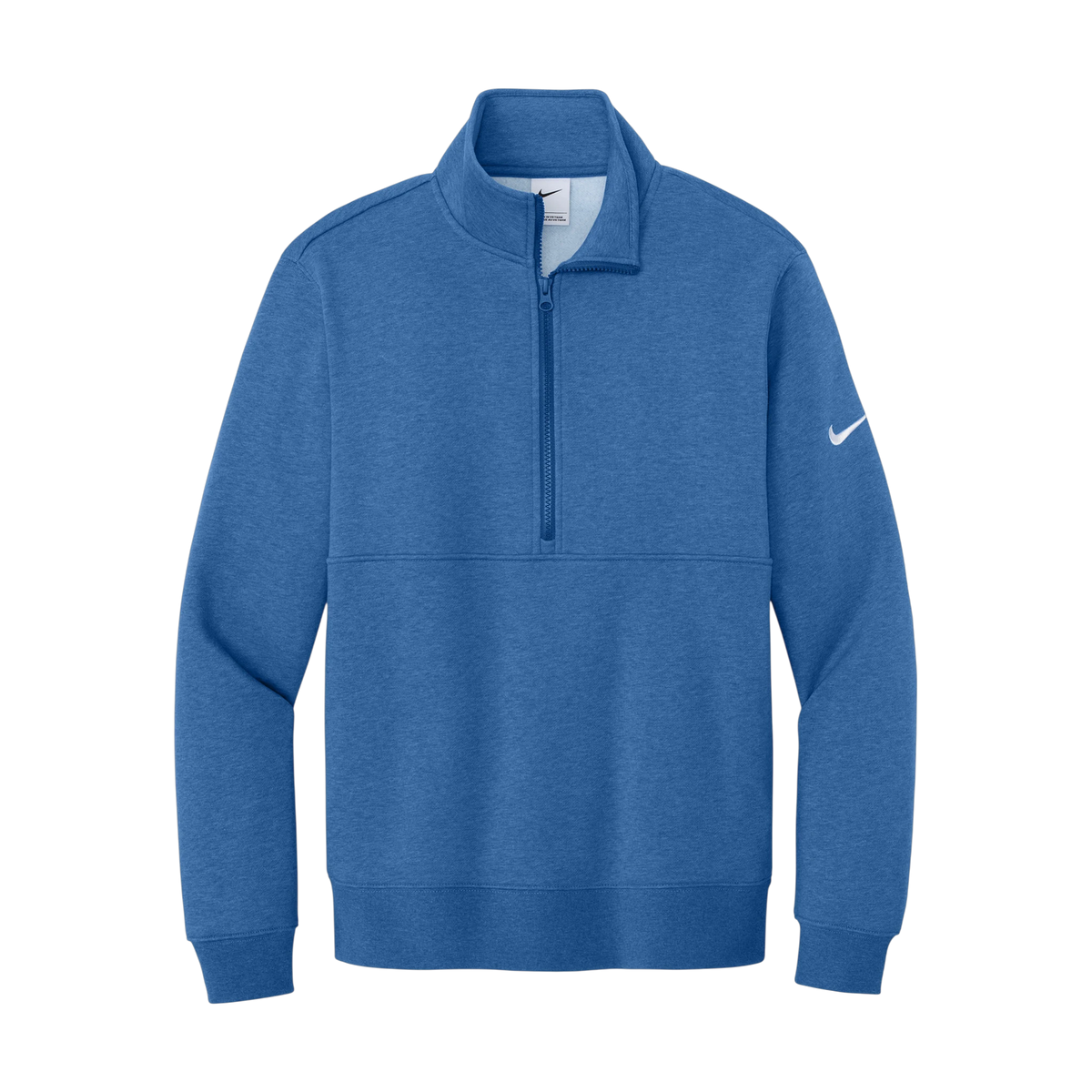 Nike Club Fleece Sleeve Swoosh 1/2-Zip in Light Game Royal Heather