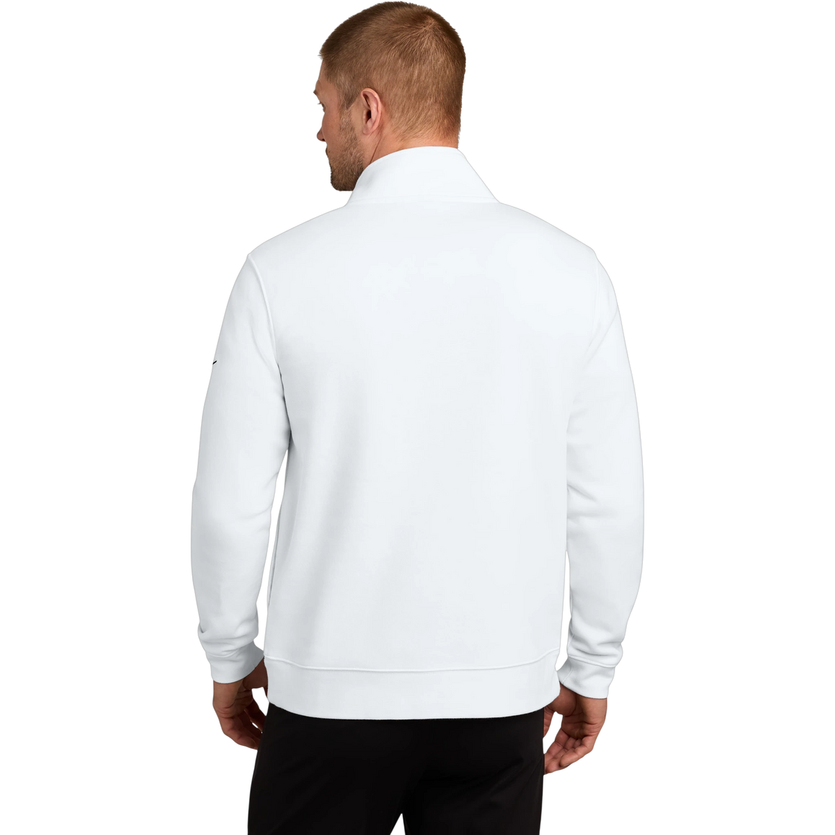 Nike Club Fleece Sleeve Swoosh 1/2-Zip in White