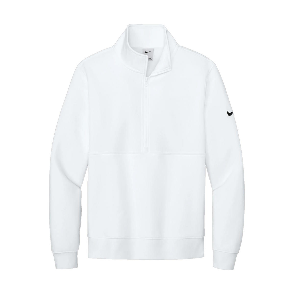 Nike Club Fleece Sleeve Swoosh 1/2-Zip in White