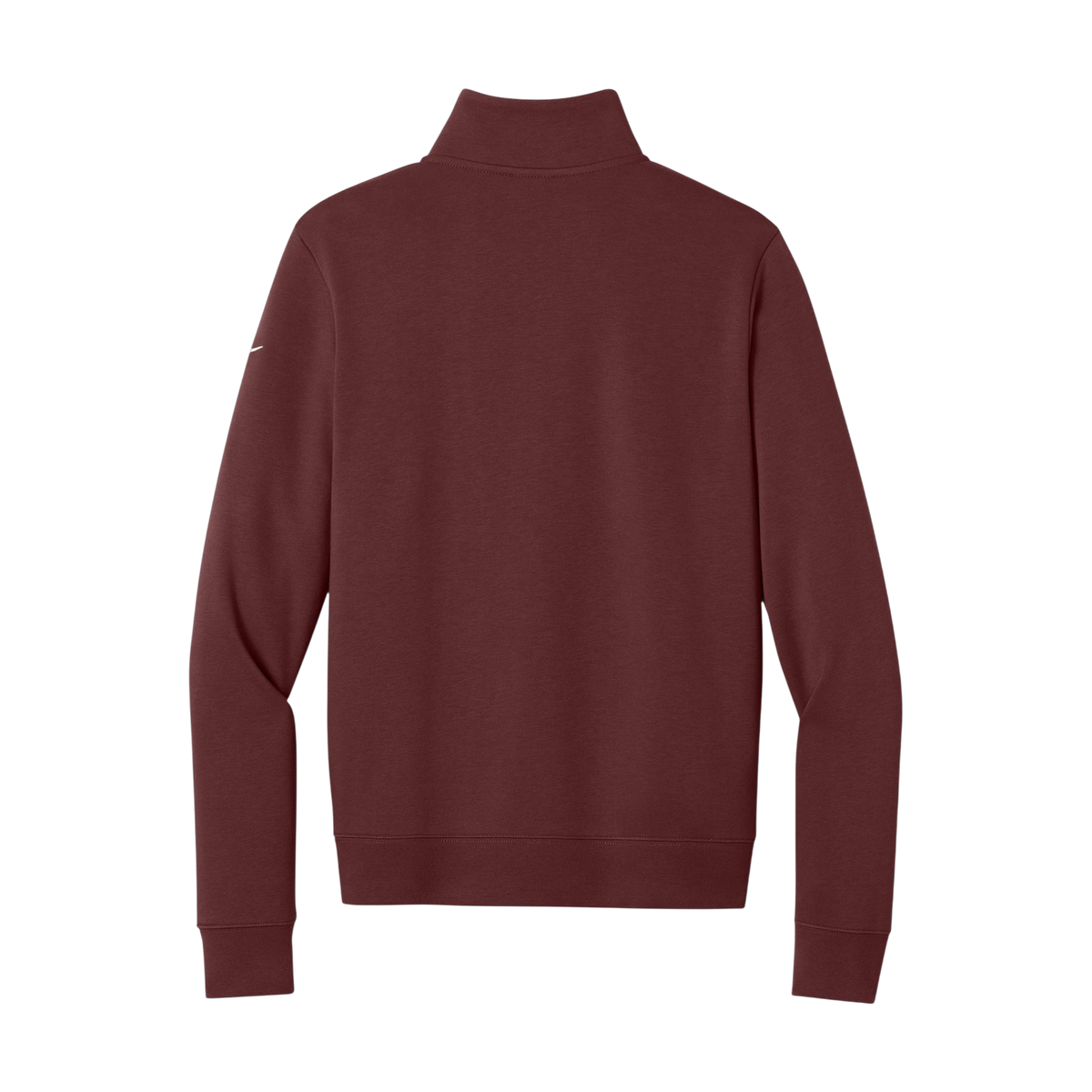 Nike Women's Club Fleece Sleeve Swoosh 1/2-Zip in Dark Team Red — custom branded by Motive