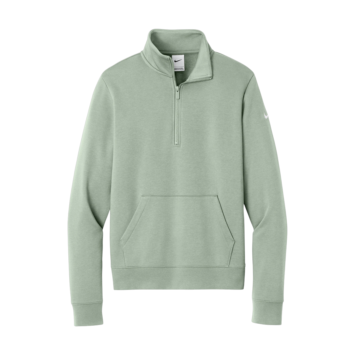Nike Women's Club Fleece Sleeve Swoosh 1/2-Zip in Jade Horizon — custom branded by Motive