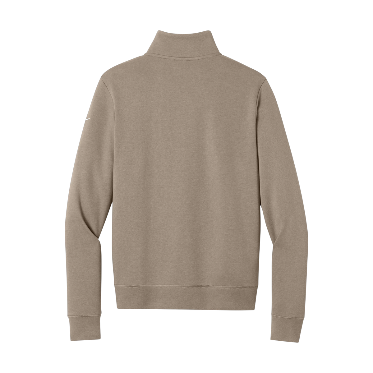Nike Women's Club Fleece Sleeve Swoosh 1/2-Zip in Khaki — custom branded by Motive
