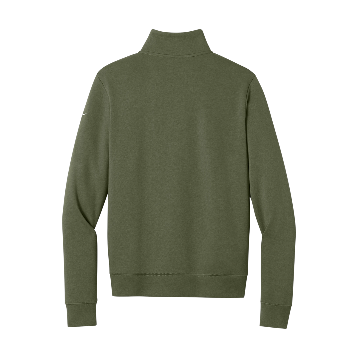 Nike Women's Club Fleece Sleeve Swoosh 1/2-Zip in Medium Olive — custom branded by Motive