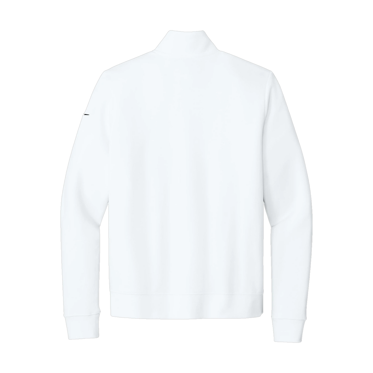 Nike Women's Club Fleece Sleeve Swoosh 1/2-Zip in White — custom branded by Motive