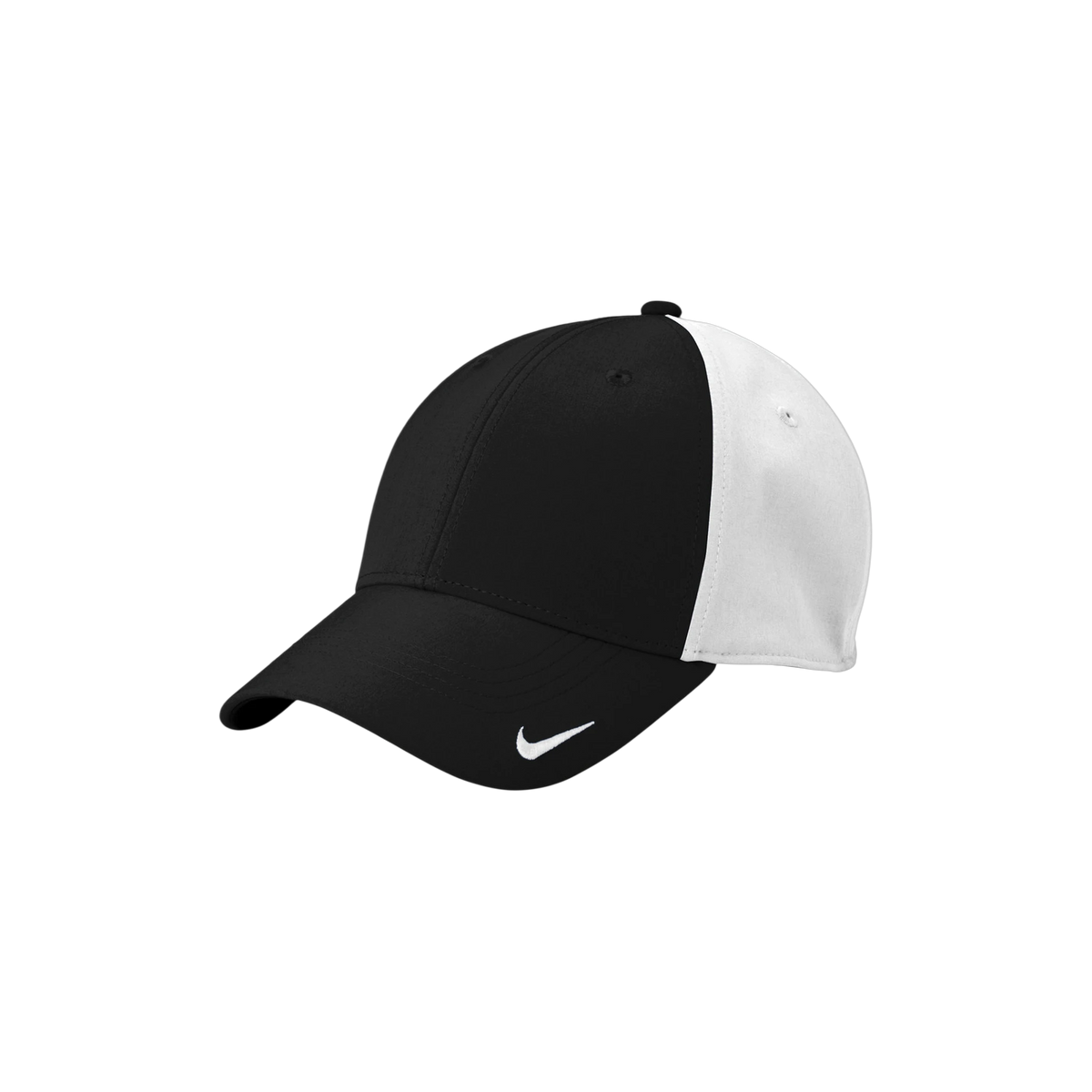 Nike Dri-FIT Legacy Cap in Black/ White — custom branded by Motive