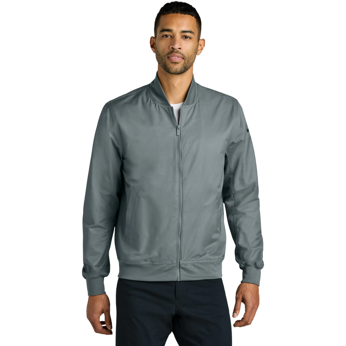 Nike Bomber Jacket in Cool Grey — custom branded by Motive