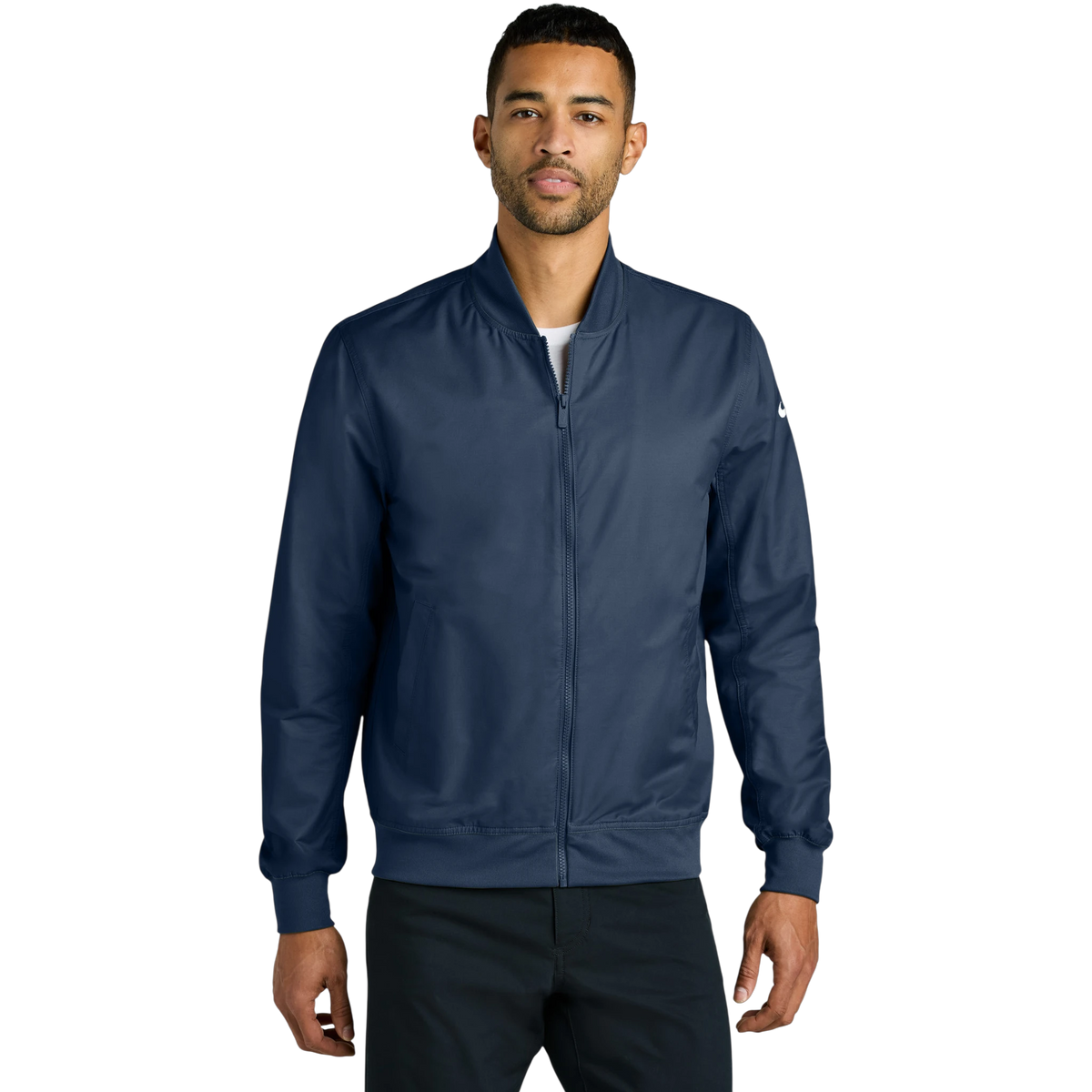 Nike Bomber Jacket in Midnight Navy — custom branded by Motive