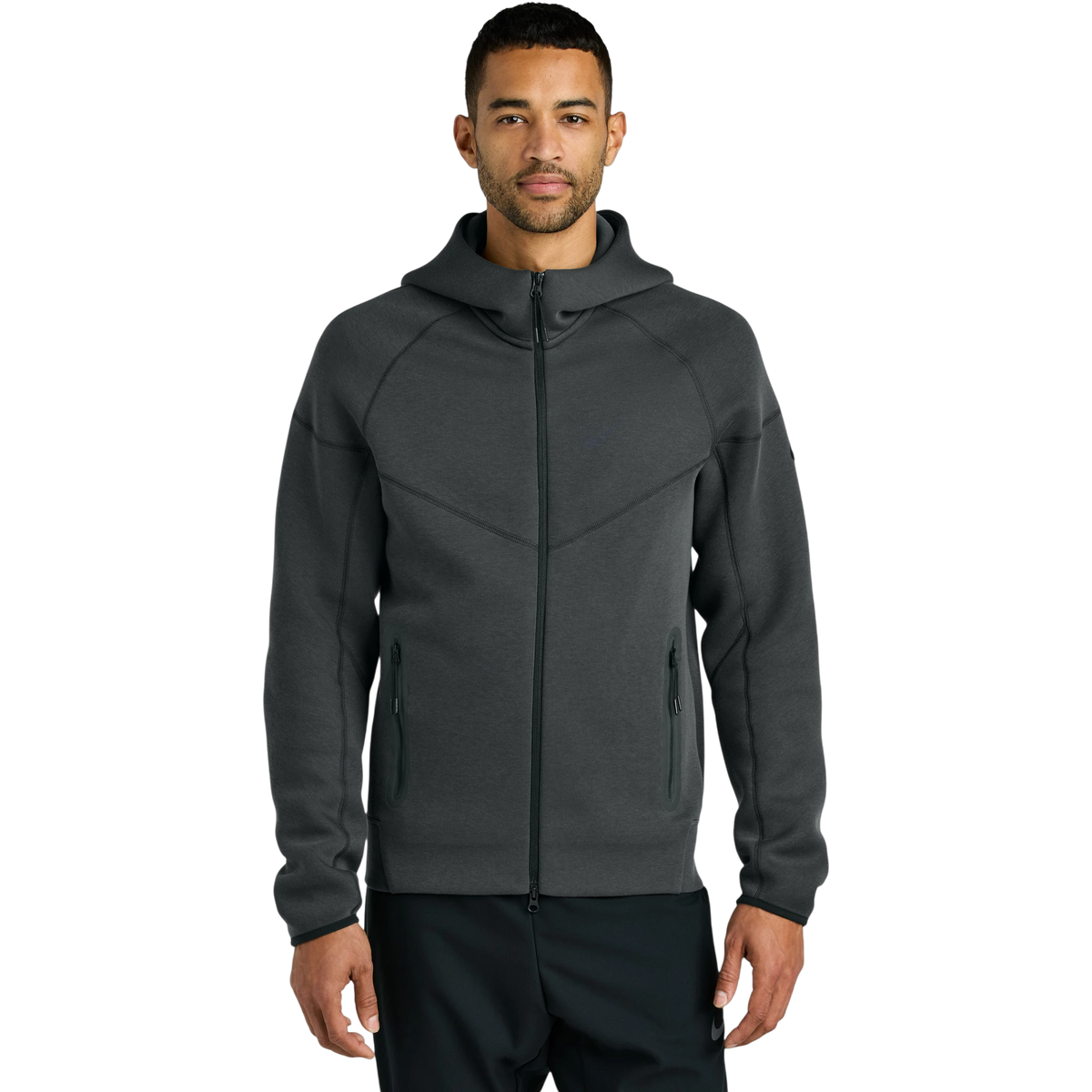 Nike Tech Fleece Full-Zip Hoodie in Anthracite Heather — custom branded by Motive