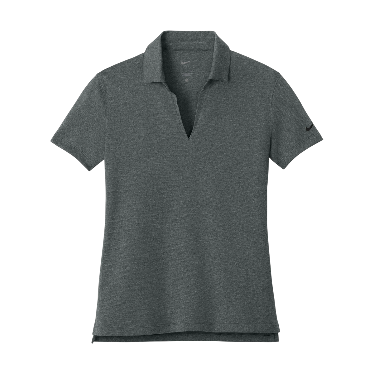 Nike Women's Dri-FIT Smooth Heather Polo in Anthracite Heather — custom branded by Motive