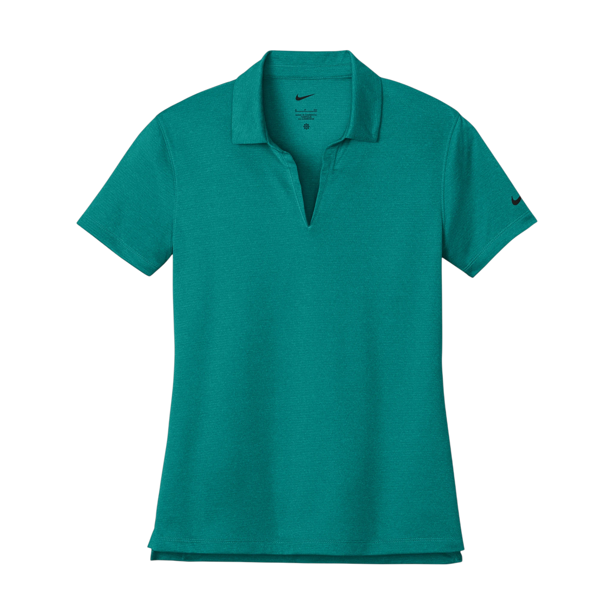 Nike Women's Dri-FIT Smooth Heather Polo in Bright Spruce Heather — custom branded by Motive