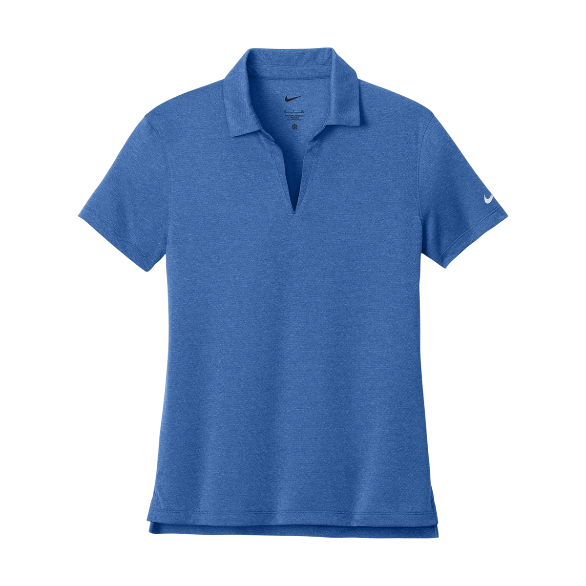 Nike Women's Dri-FIT Smooth Heather Polo in Game Royal Heather — custom branded by Motive
