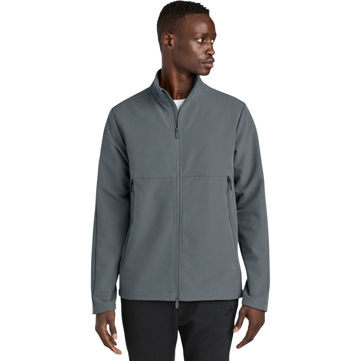 Nike Full-Zip Soft Shell Jacket in Dark Grey — custom branded by Motive