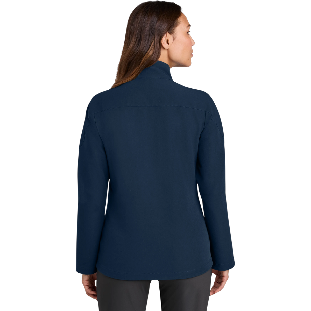 Nike Women's Full-Zip Soft Shell Jacket in Navy — custom branded by Motive